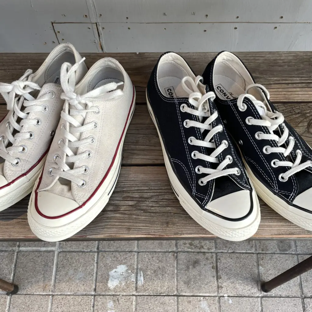 コンバースCT70とCONVERSE ADDICTを並べて比較した写真